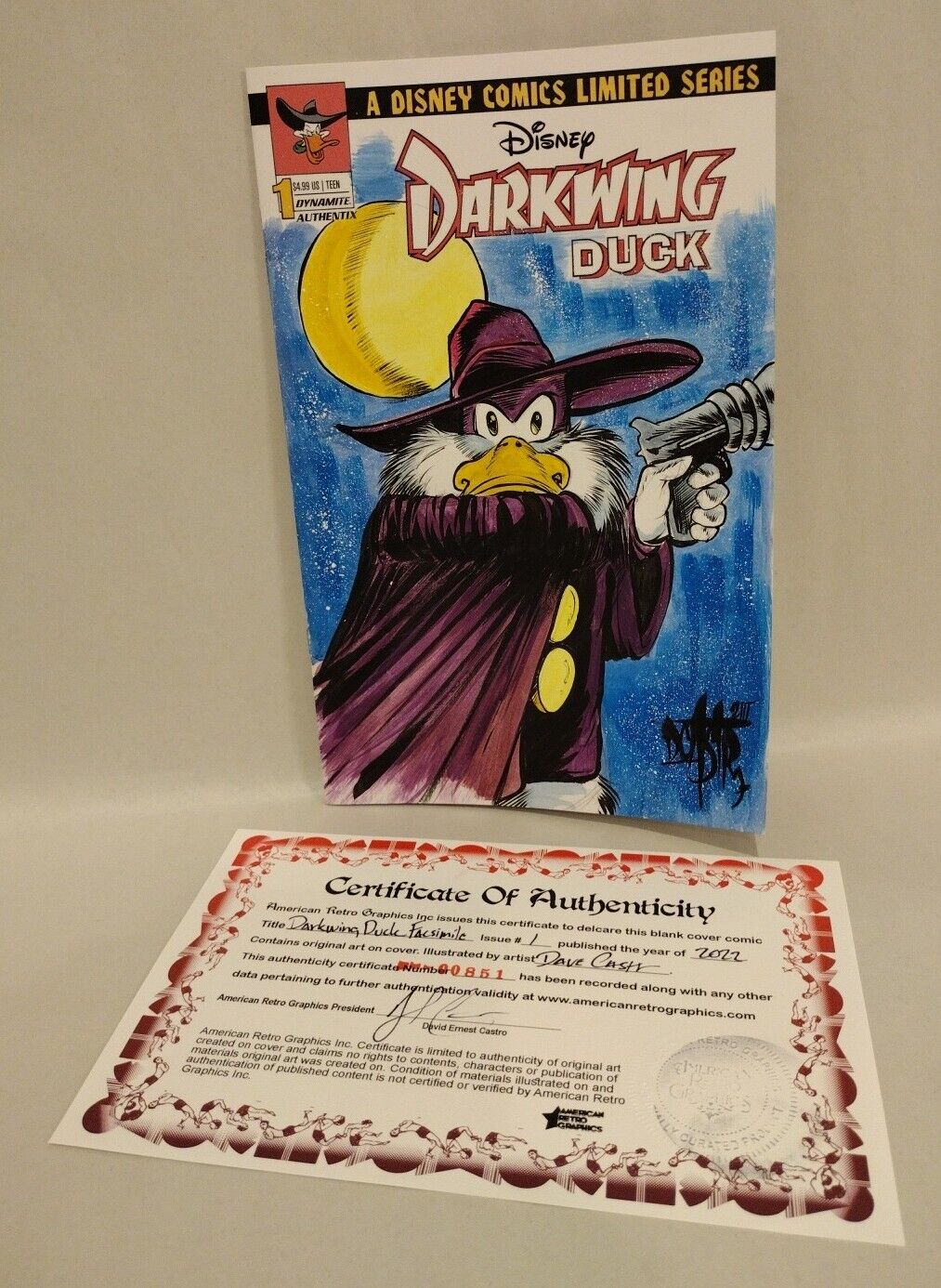 Darkwing Duck Facsimile 1 (2023) Dynamite Comic Sketch Cover W Original Art