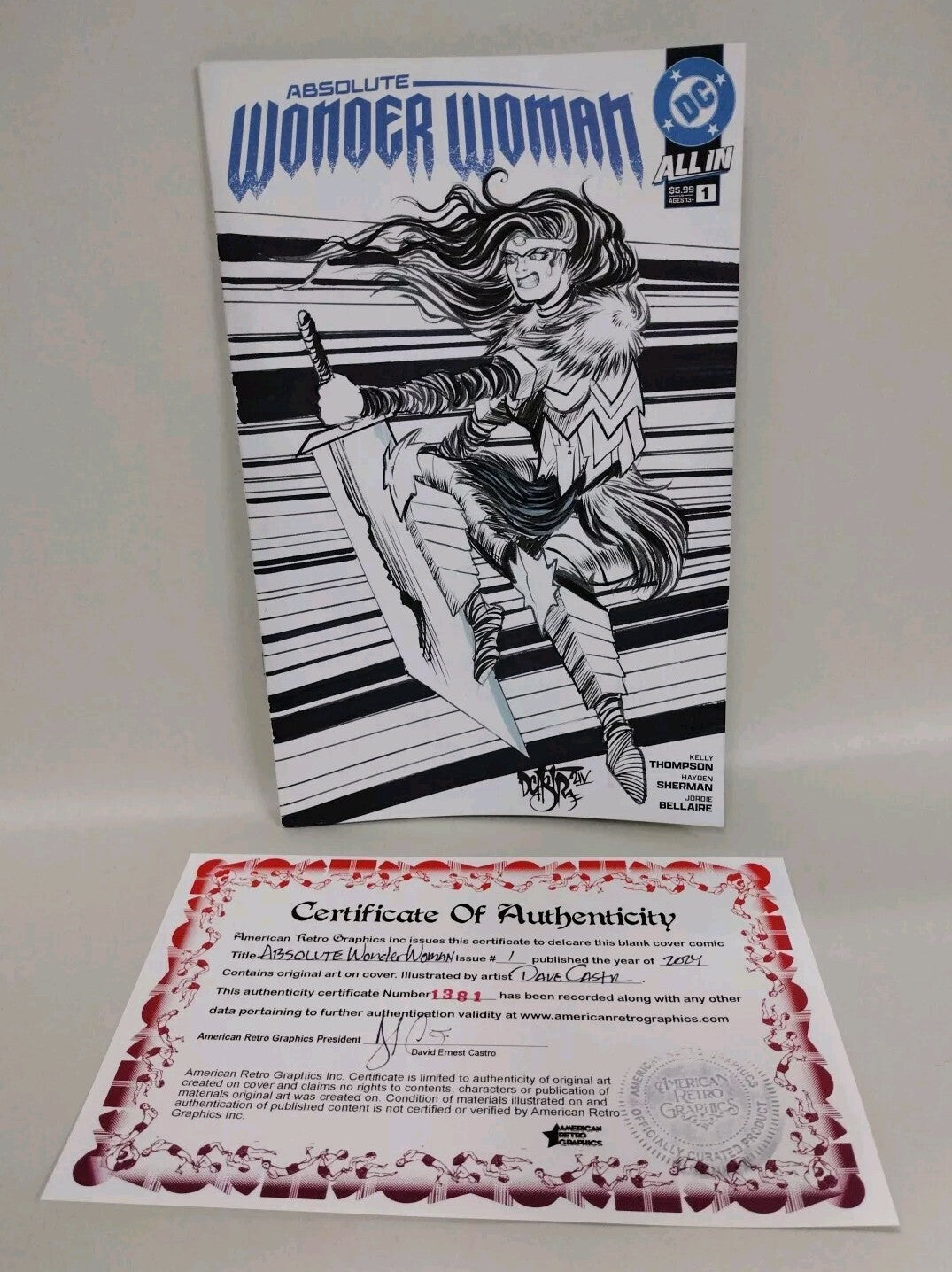 Absolute Wonder Woman 1 (2024) DC Comic Sketch Variant Cvr W Original DCastr Art
