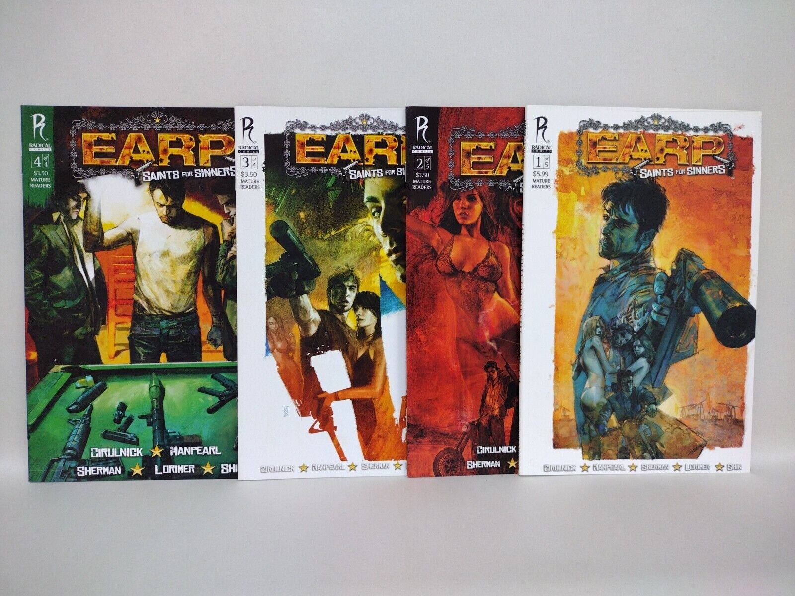 Earp Saints For Sinners (2010) Complete Radical Comic Story Lot Set #1 2 3 4 