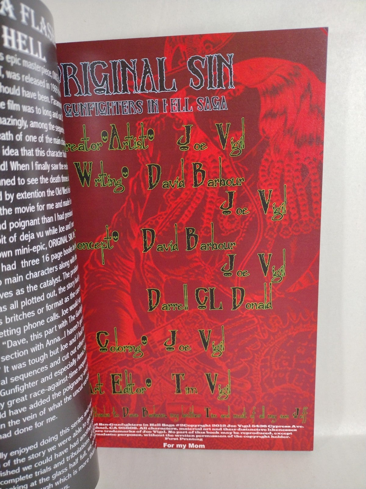 Original Sin (2012) Complete Wild Angels Comic Set #1 2 3 Signed Joe Tim Vigil