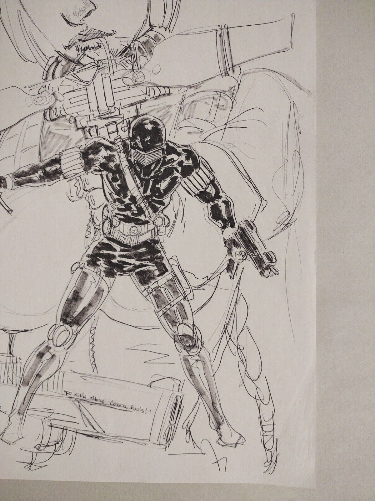 GI Joe Snake Eyes Original Prelim Comic Art Unsigned Glen Hammonds Collection