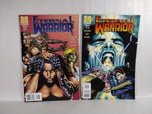 Eternal Warrior #49 50 (1996) Valiant Comic Lot Last Issues Ostrander Guice VF
