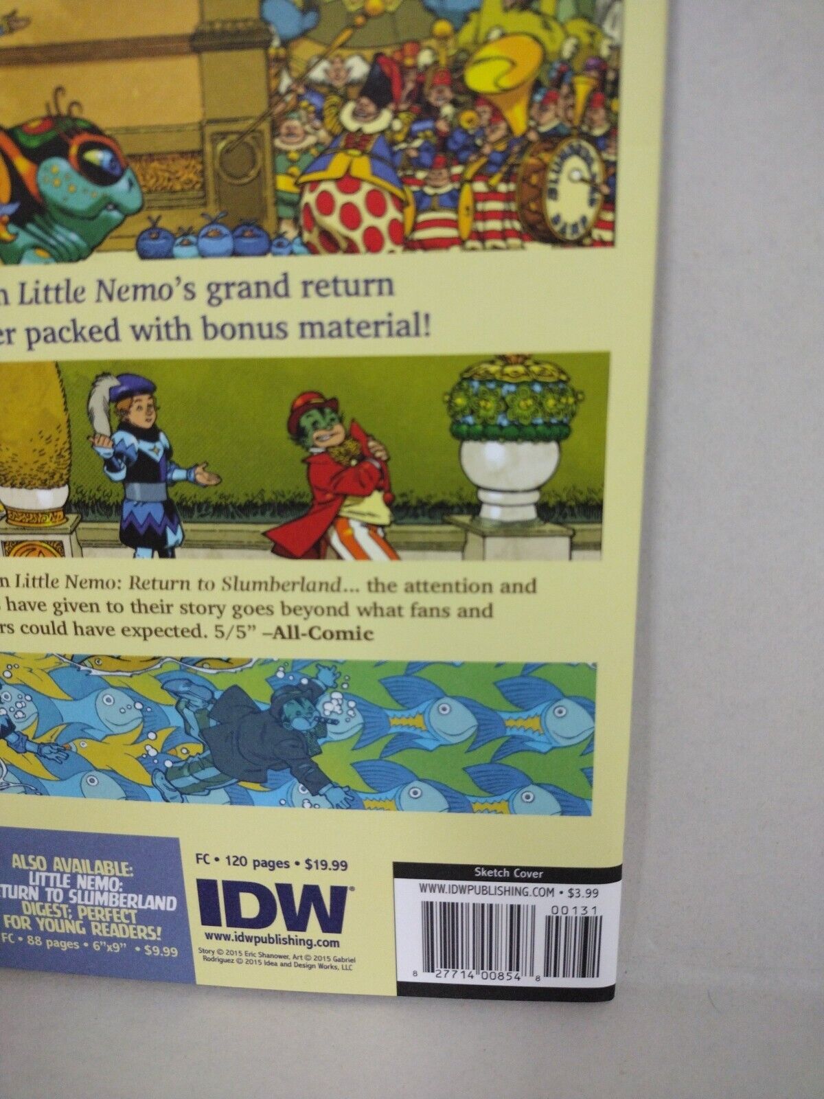 Donald Duck #1 (2015) IDW Disney Comic Blank Sketch Variant Cover VF-NM
