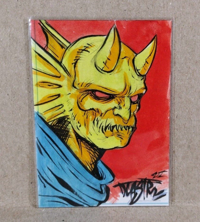 Dave Castr Crusin (2025) OAC Sketch Card W Original DC Comic Etrigan Demon Art