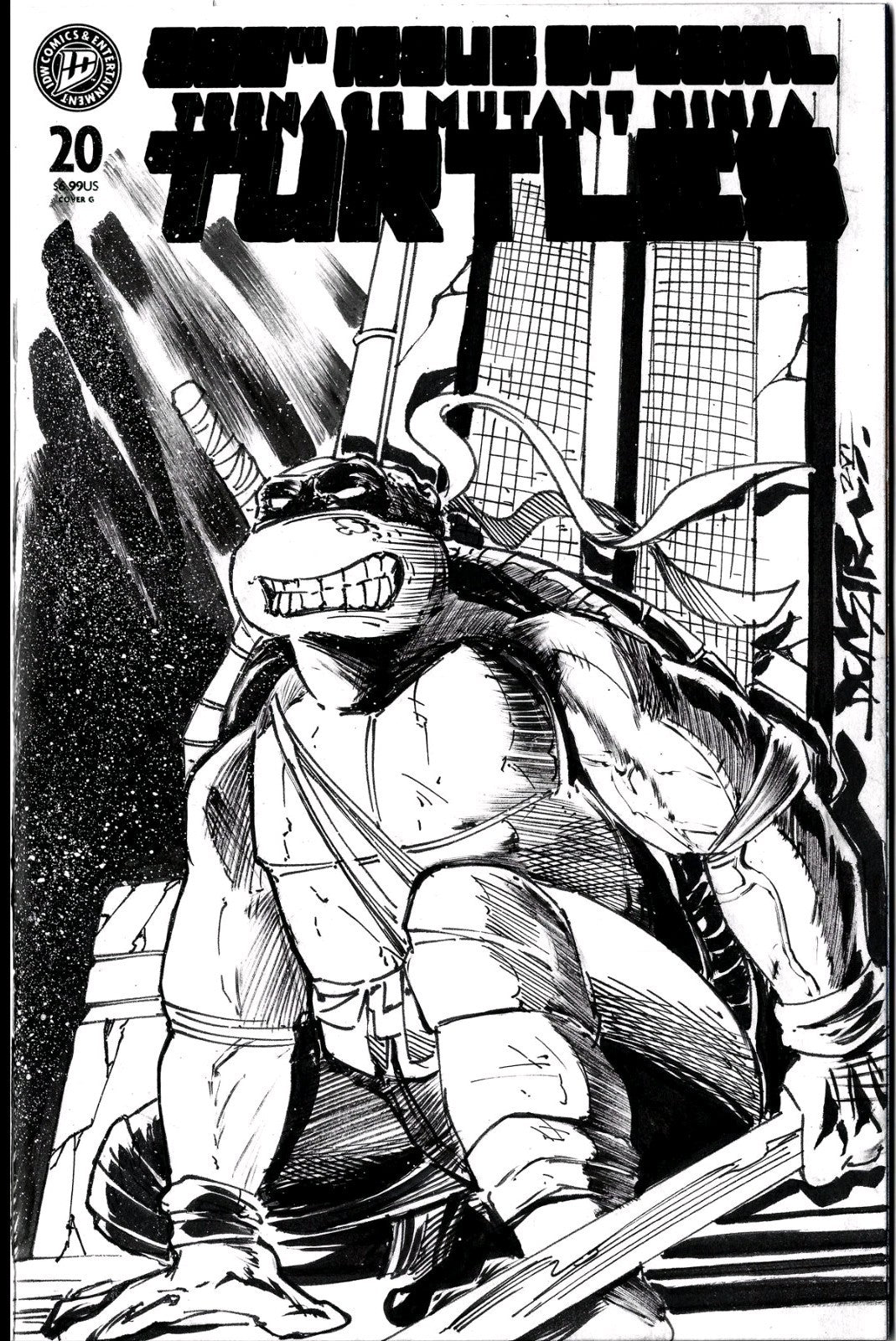 Teenage Mutant Ninja Turtles (2026) #20 300 Sketch Cover W Original DCastr Art