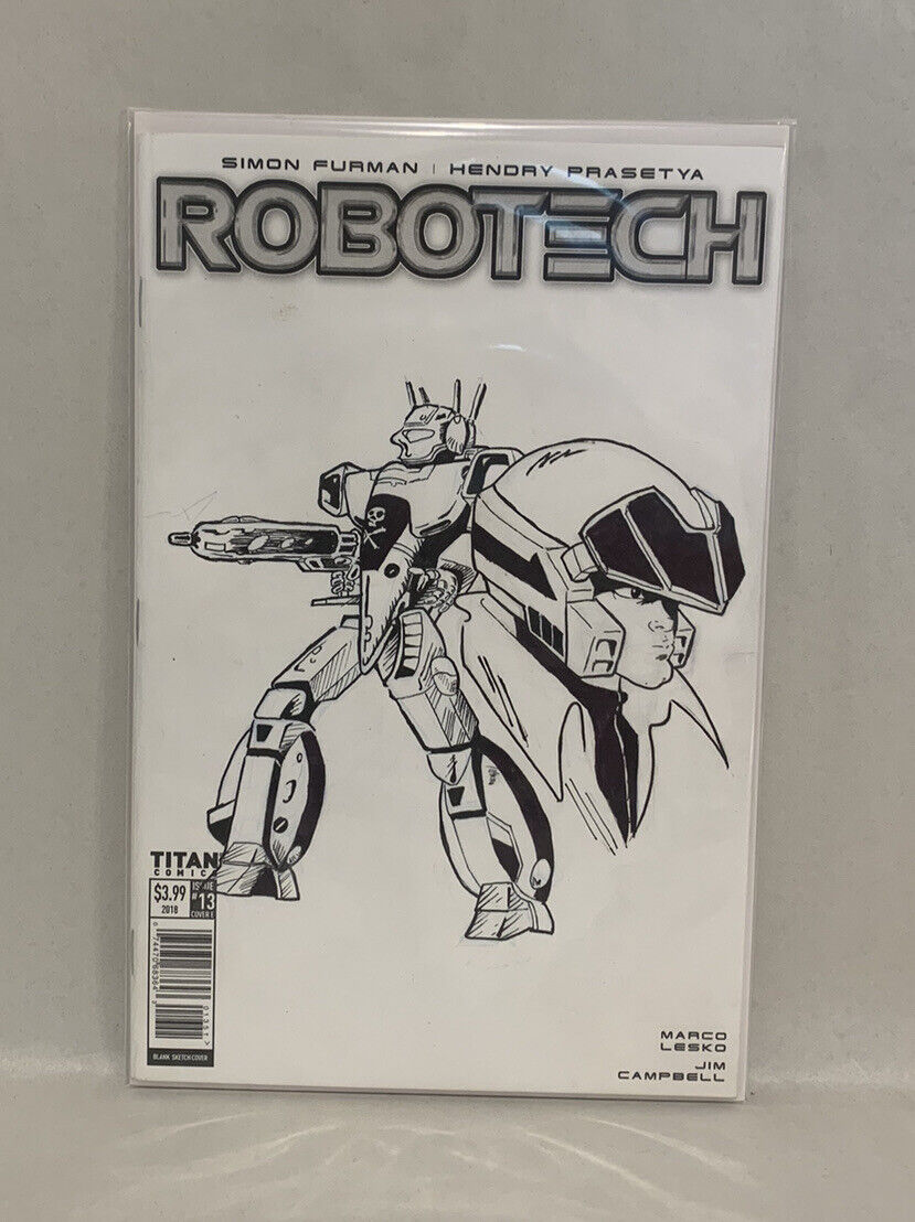 ROBOTECH #13 Blank Variant Cover Comic 2018 W Original Art GUS SPENCERG542