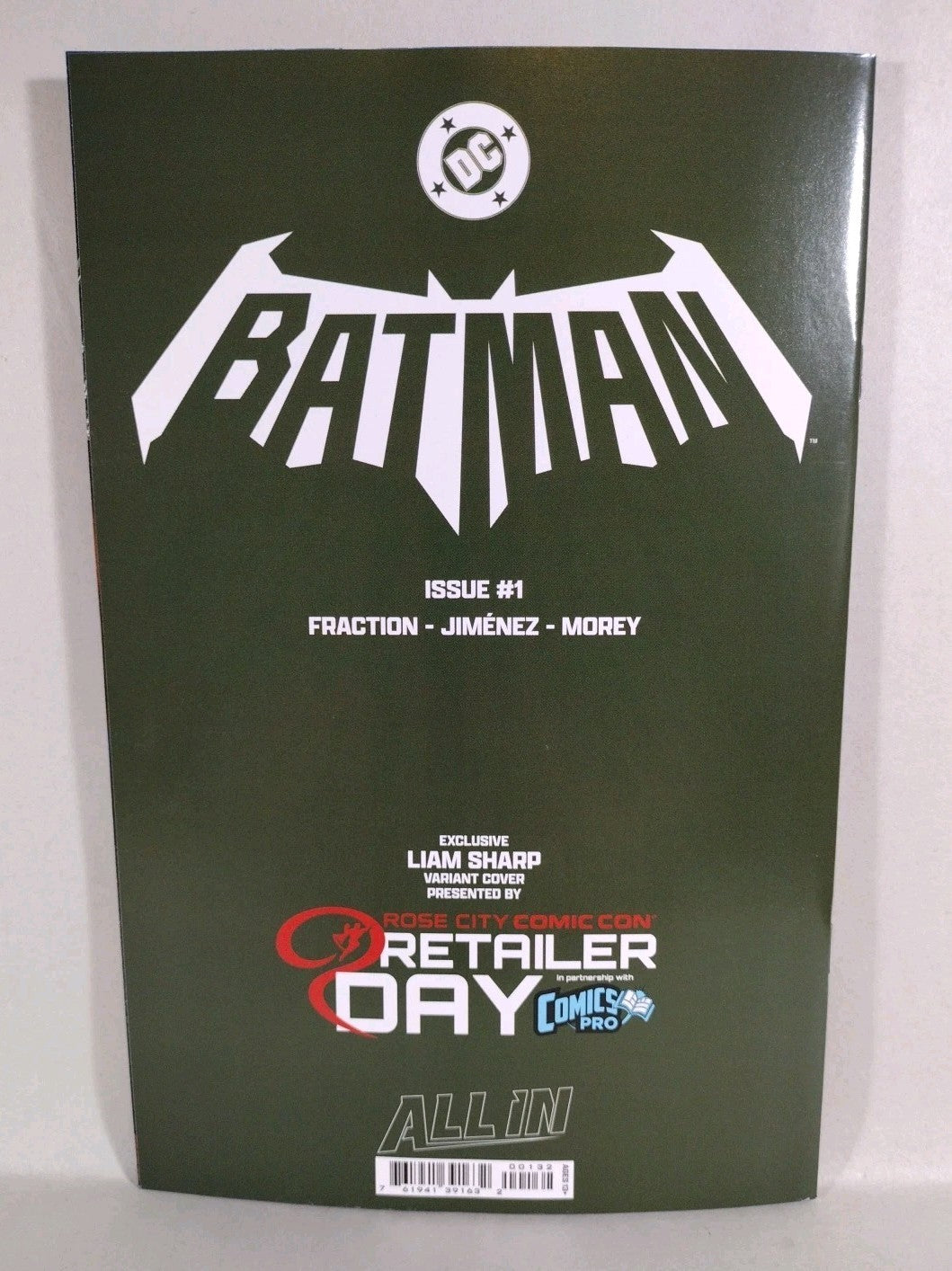 BATMAN 1 (2025) RCCC DC ComicsPro Exclusive Variant Cover Signed Sharp Fraction