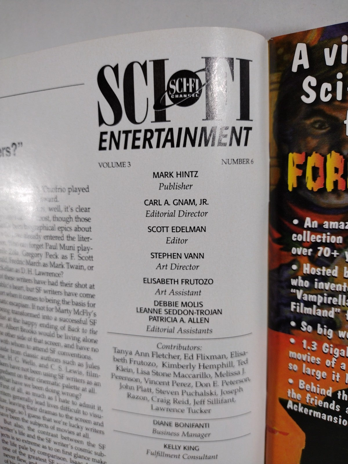 Sci-Fi Entertainment Channel Magazine Lot Of 2 April 1997 1998 X-Files Special