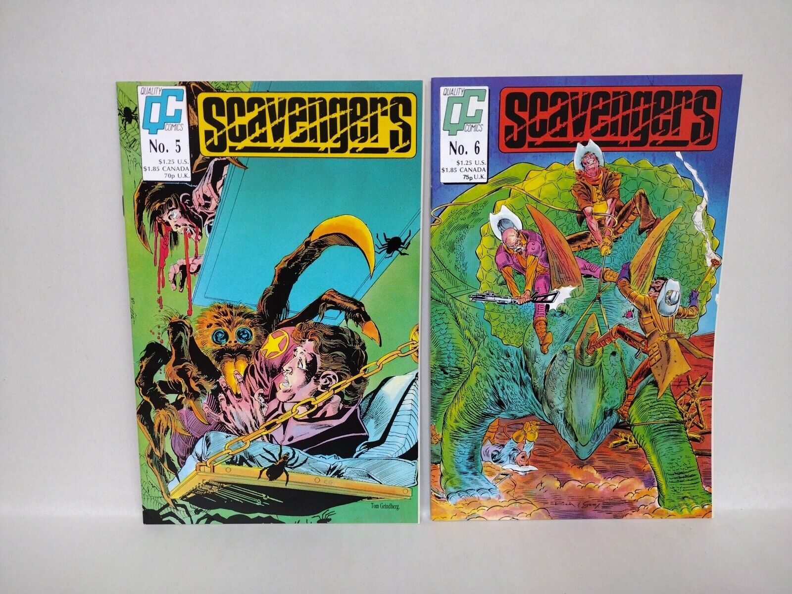 Scavengers (1987) SQP Quality Comic Lot #1 2 3 4 5 6 7 8 Hell Trekers 2000ad