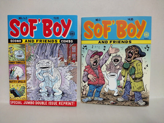 Sof Boy + Friends Econo Combo #1-2 + #3 (2000) D&Q Comic Lot Set Archer Prewitt