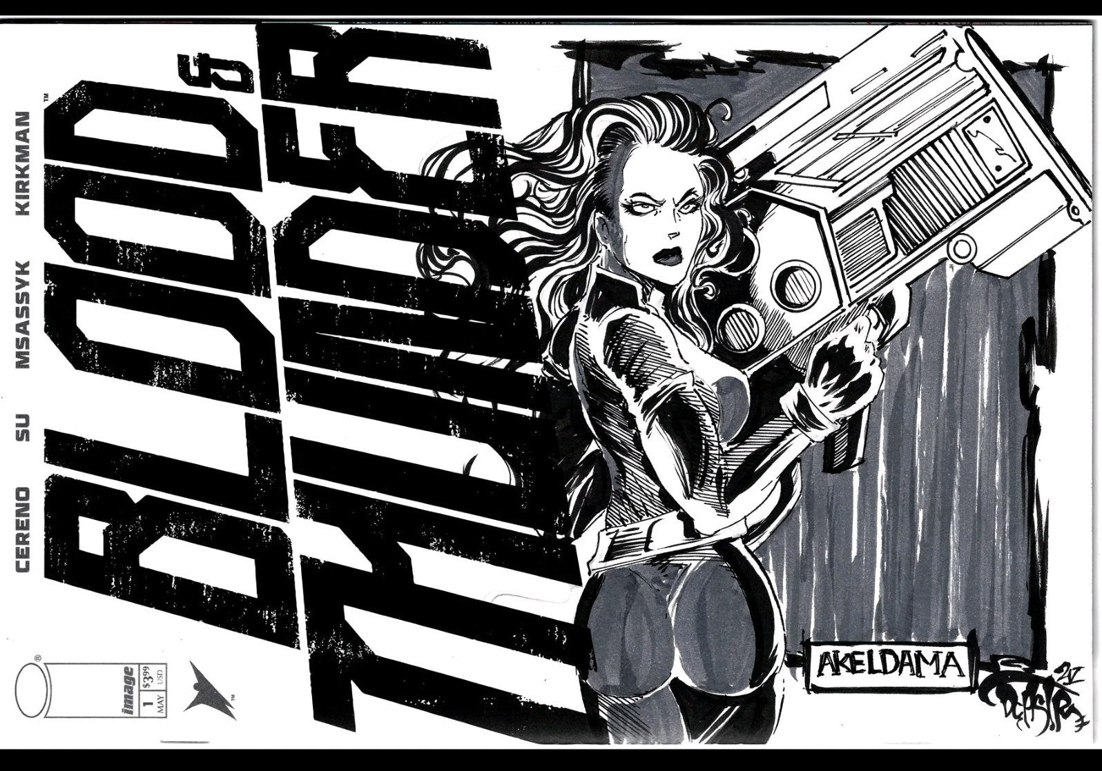 Blood & Thunder #1 (2025) Image Comic Sketch Cover Variant W Original DCastr Art