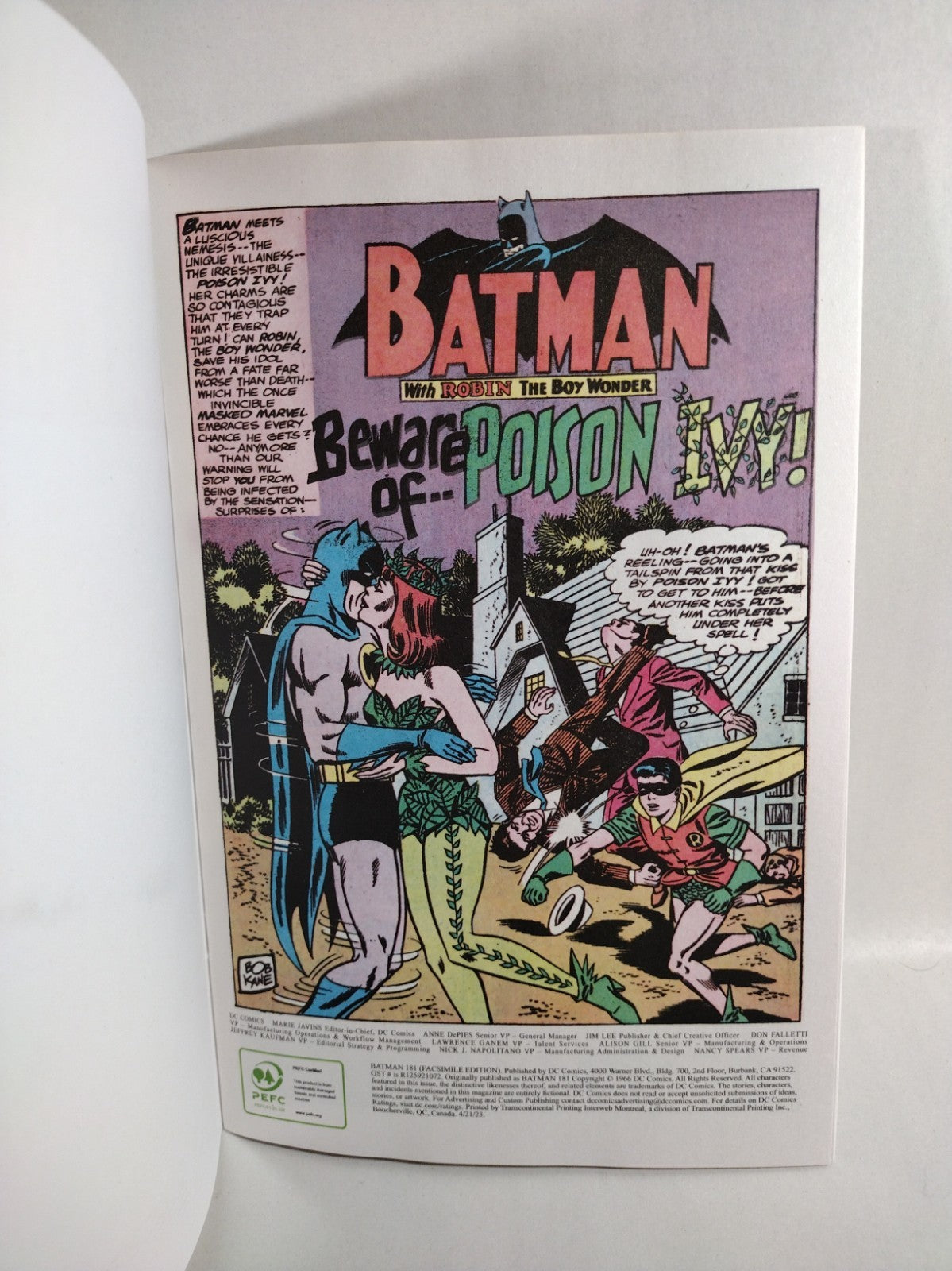 BATMAN #181 Facsimile (2023) DC Comic Blank Sketch Cover Variant Poison Ivy NM