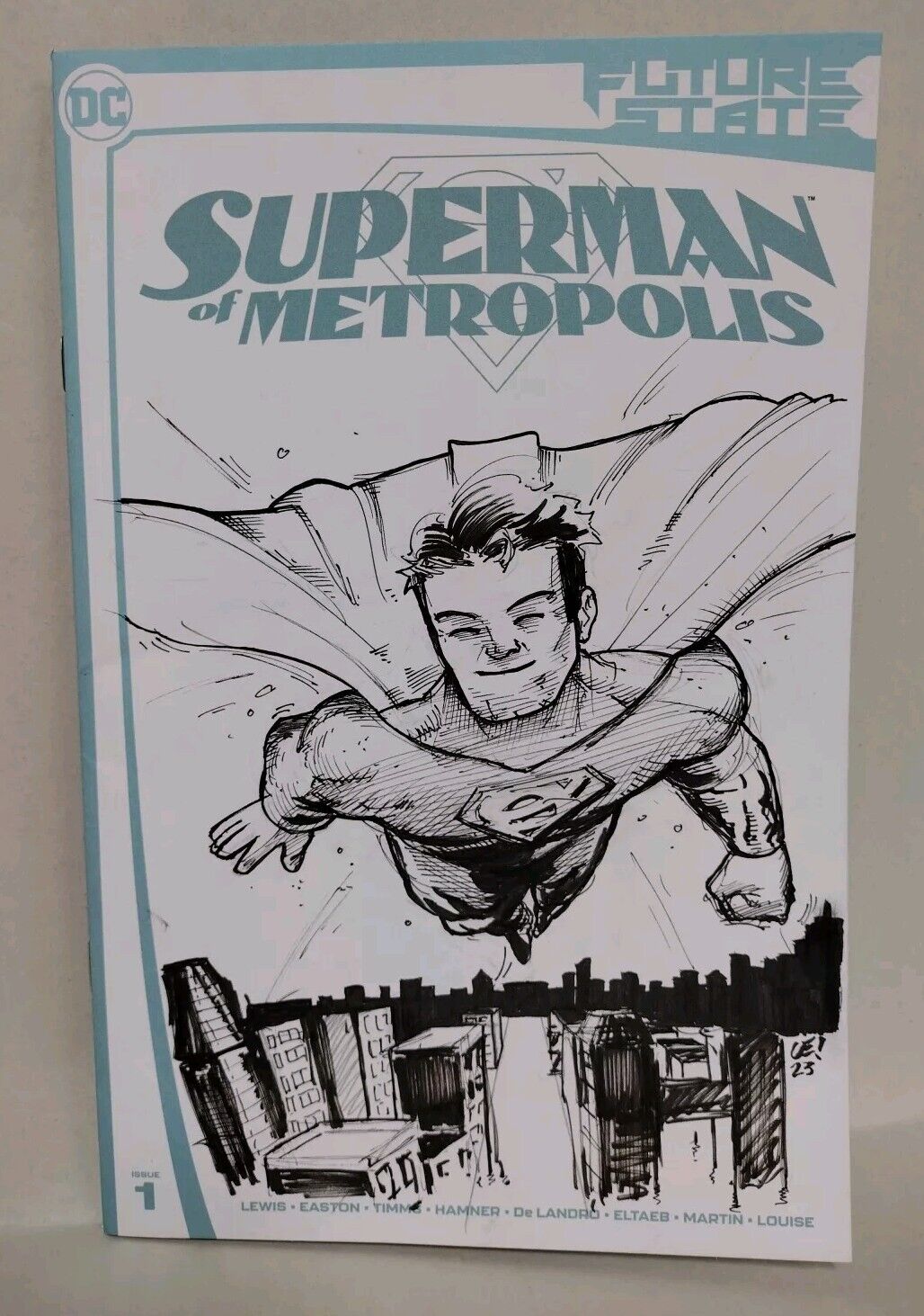 Superman Of Metropolis #1 DC Sketch Cover Comic W Original Chris Charass Art