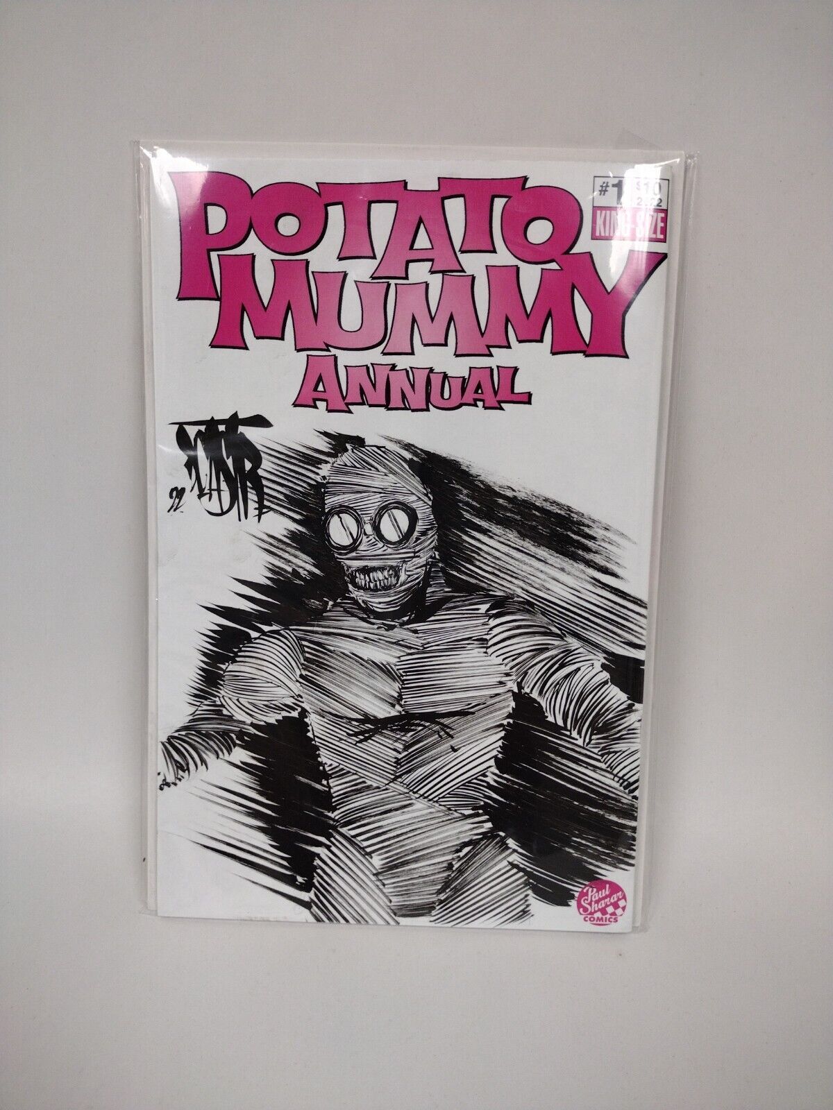 POTATO MUMMY ANNUAL #1 Blank Cover Variant Original DCastr Art COA