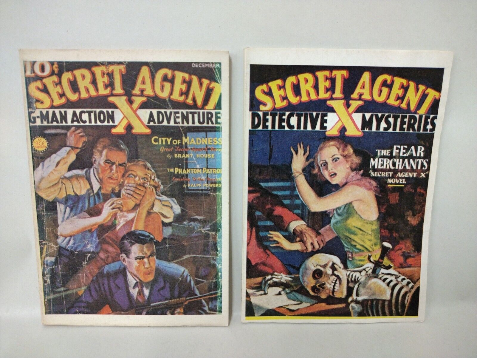 Secret Agent X Pulp Digest Novel Lot Of 8 Jim Hanos Limited Athens Reprints 