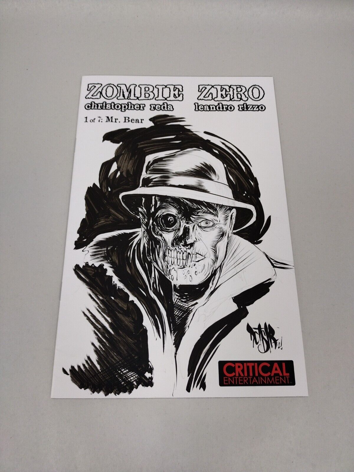 Zombie zero #1 Blank Cover Variant w Original Art Dcastr 