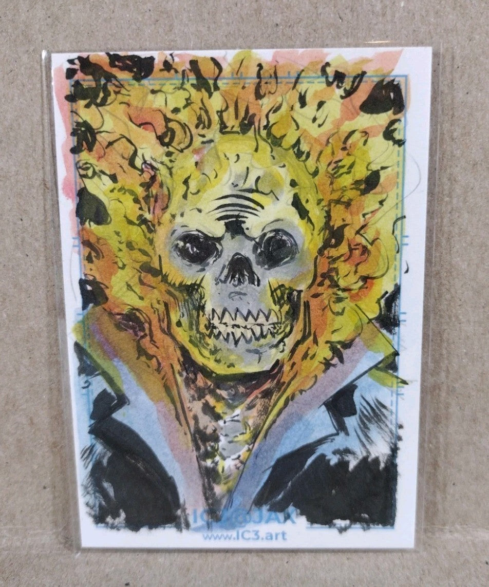 CAF IC3 (2026) JAX Convention Sketch Card W Original Dave Castr Ghost Rider Art