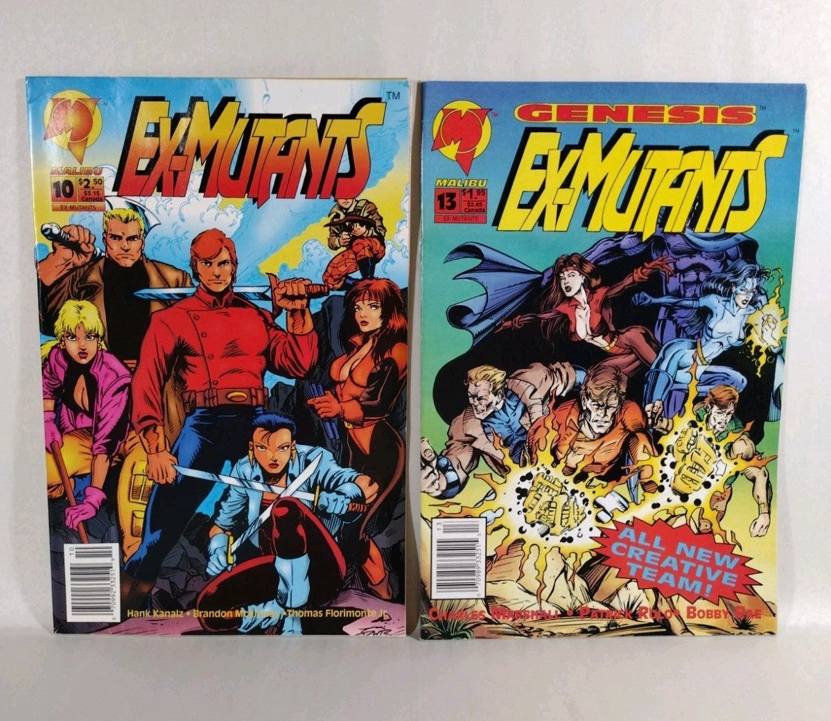 Ex-Mutants (1996) Malibu Comic Lot Of 11 #1 2 4-10 13 14 VF-NM