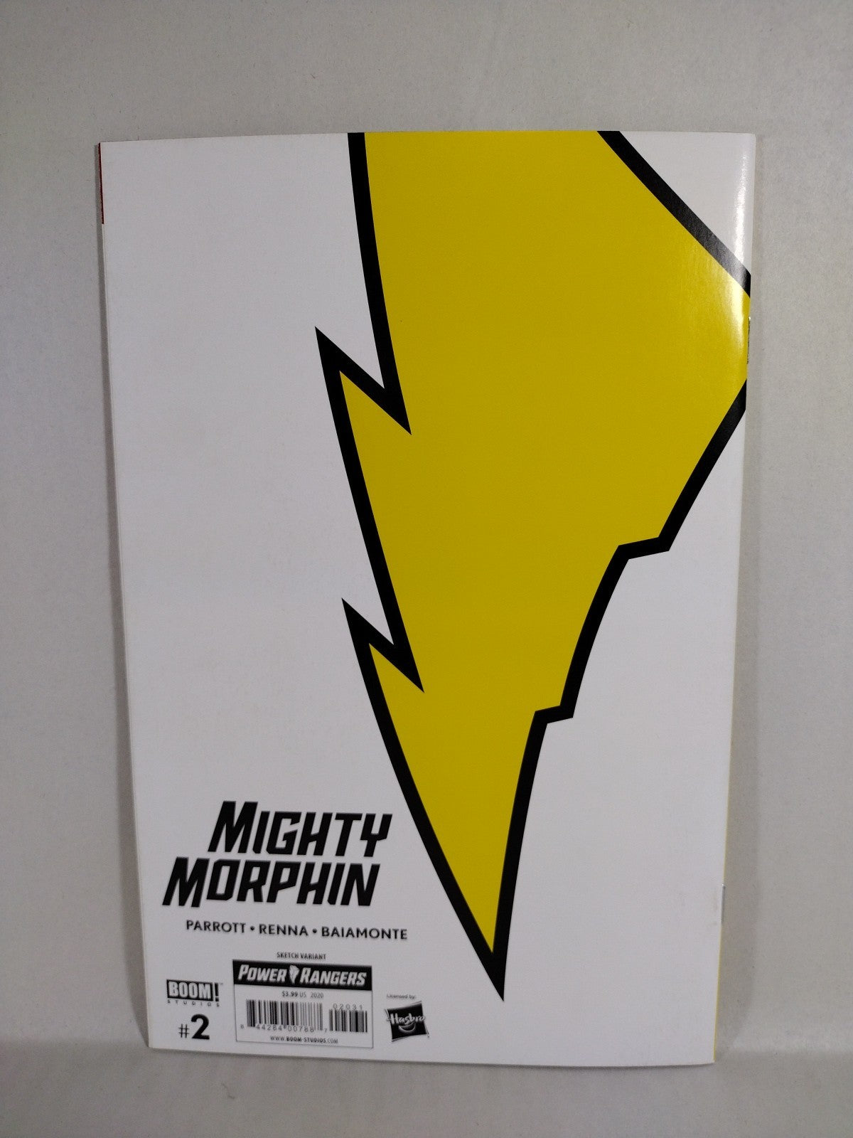 Mighty Morphin #2 (2020) Boom Blank Yellow Gloss Sketch Variant MMPR New NM
