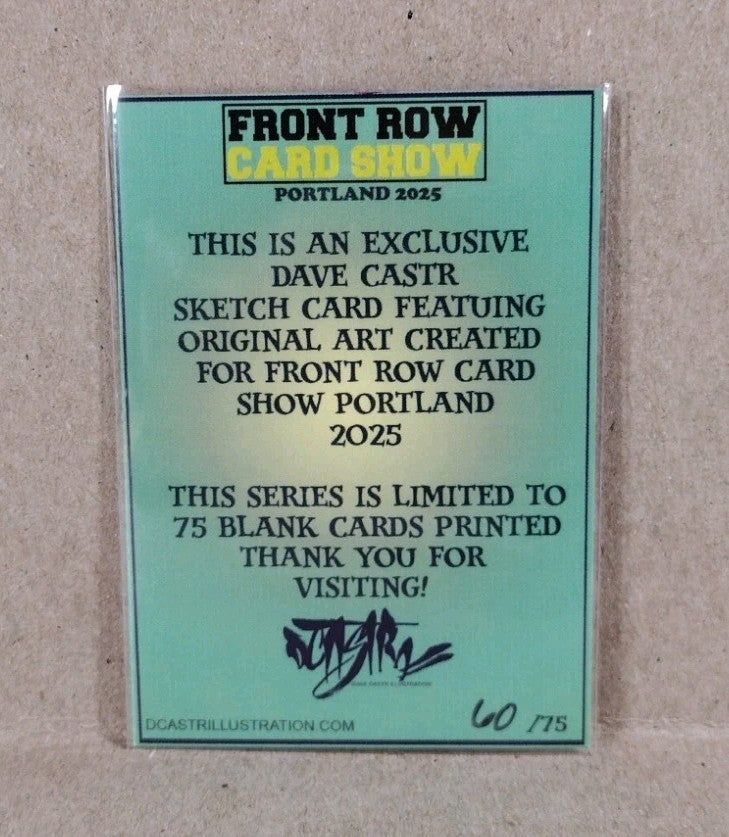 Dave Castr (2025) Front Row Card Show Exclusive Sketch Card W Original Julie Art