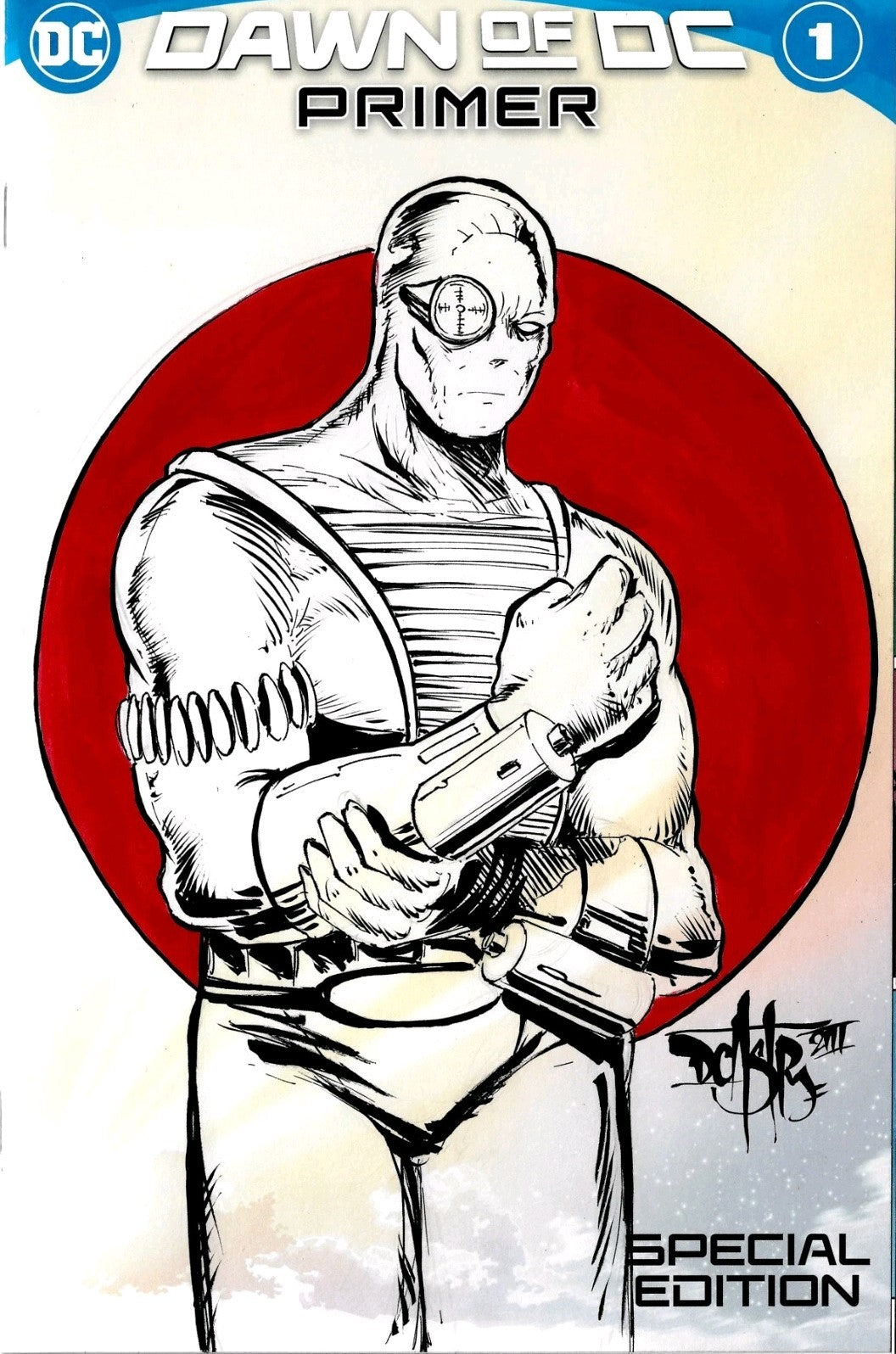 Dawn Of DC #1 (2023) Sketch Variant Comic W Original Dave Castr Deadshot Art