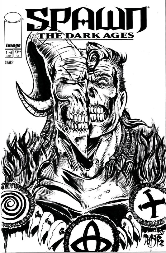 Spawn Dark Ages #1 (2025) Image Sketch Cover Comic W Original DCastr Art