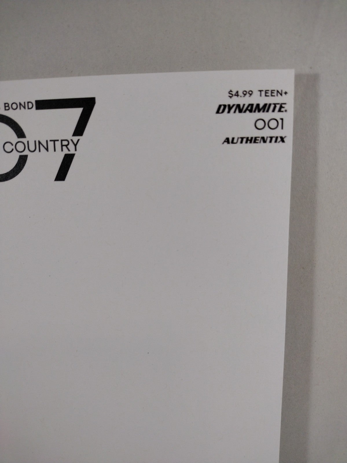007 For King And Country #1 (2023) Dynamite Blank Sketch Cover Comic New NM