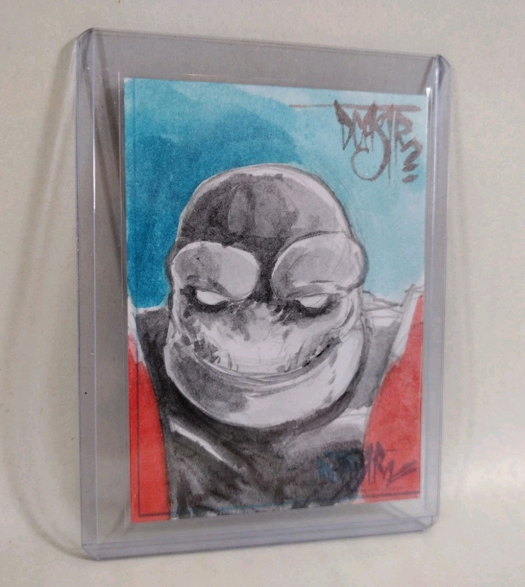 Dave Castr Crusin (2025) OAC Sketch Card W Original Badrock Watercolor Art 