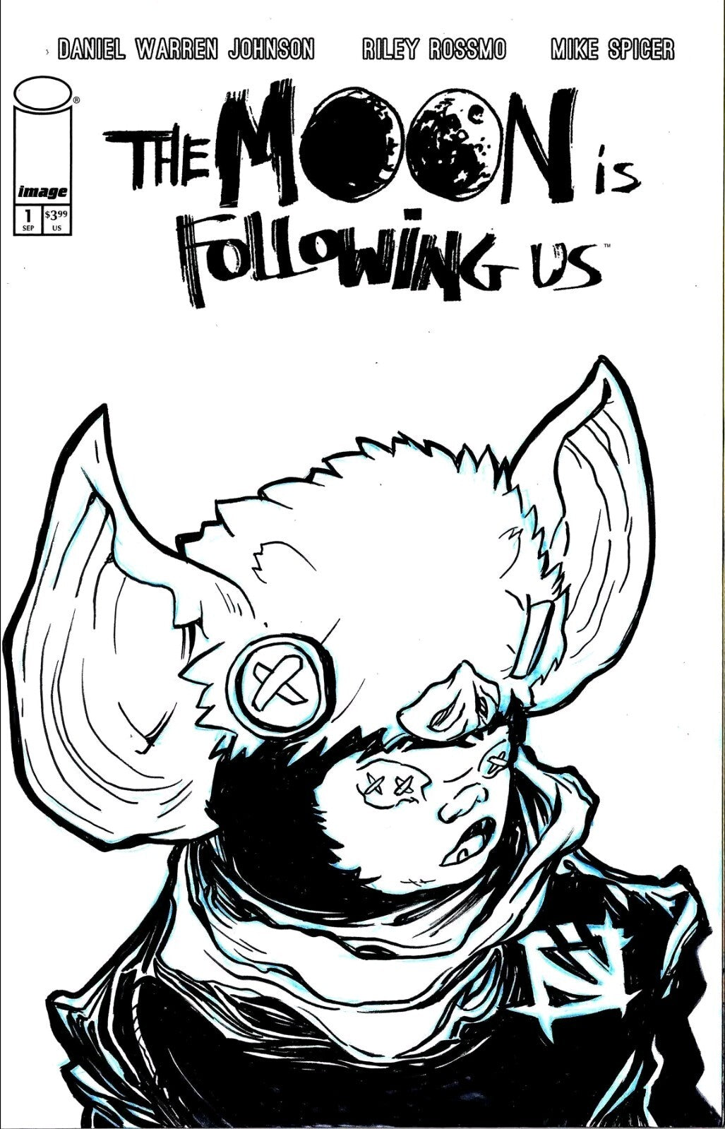 The Moon Is Following Us #1 (2024) Image Comics Sketch Cover Var W Original Art