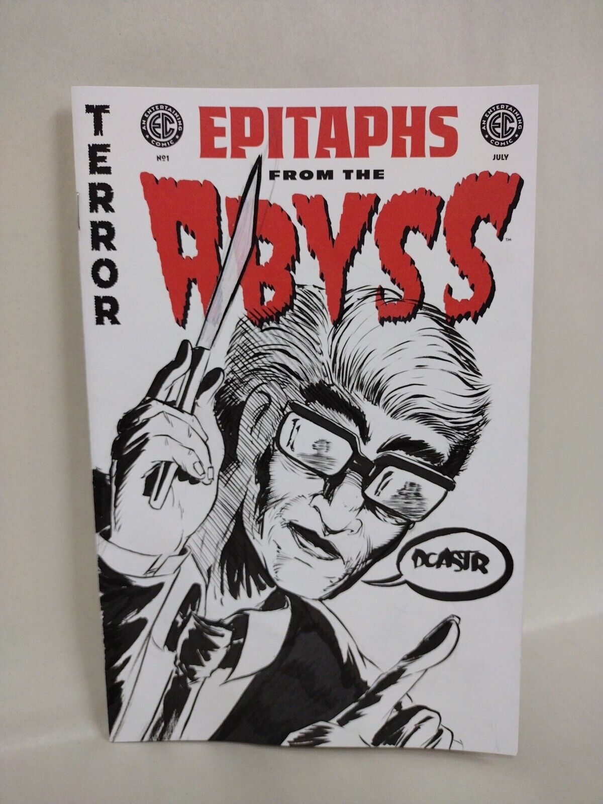 Epitaphs From The Abyss 1 (2024) EC Comic Sketch Cover Var W Original DCastr Art