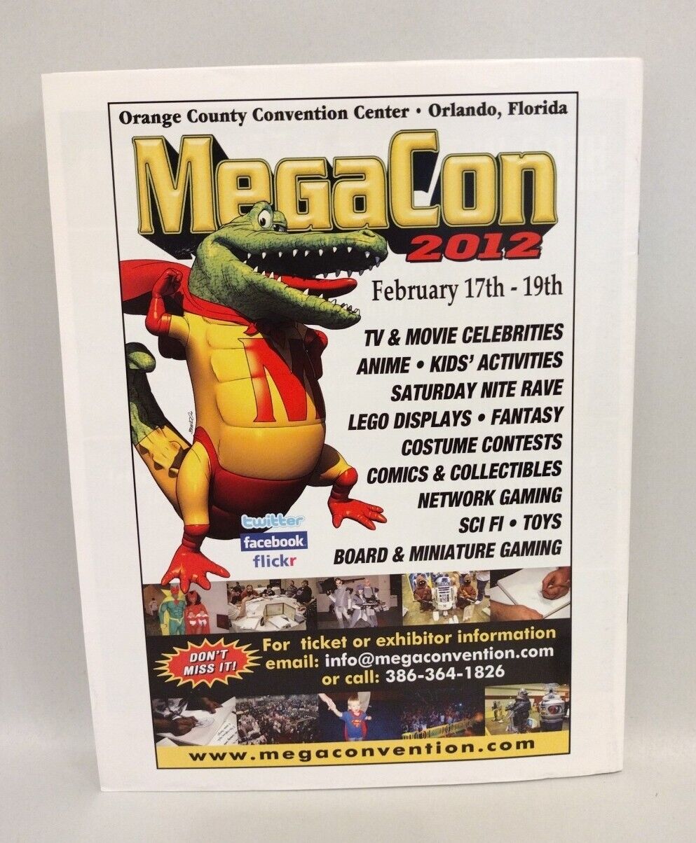 MegaCon Comic Convention 2011 Program Signed 10x J Scott Campbell Roy Thomas +