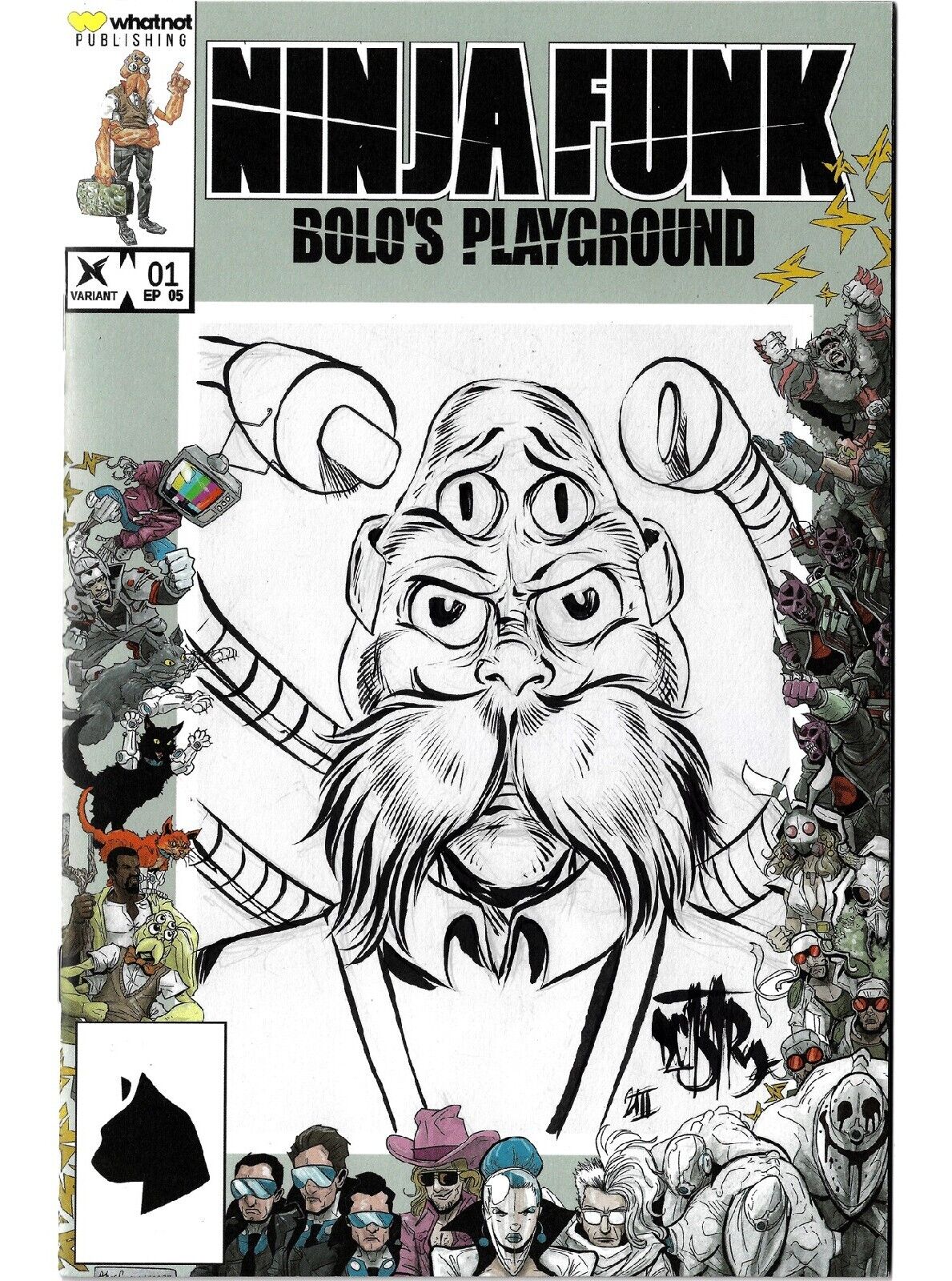 Ninja Funk Bolo's Playground #1 Whatnot Massive Sketch Variant W Original Art