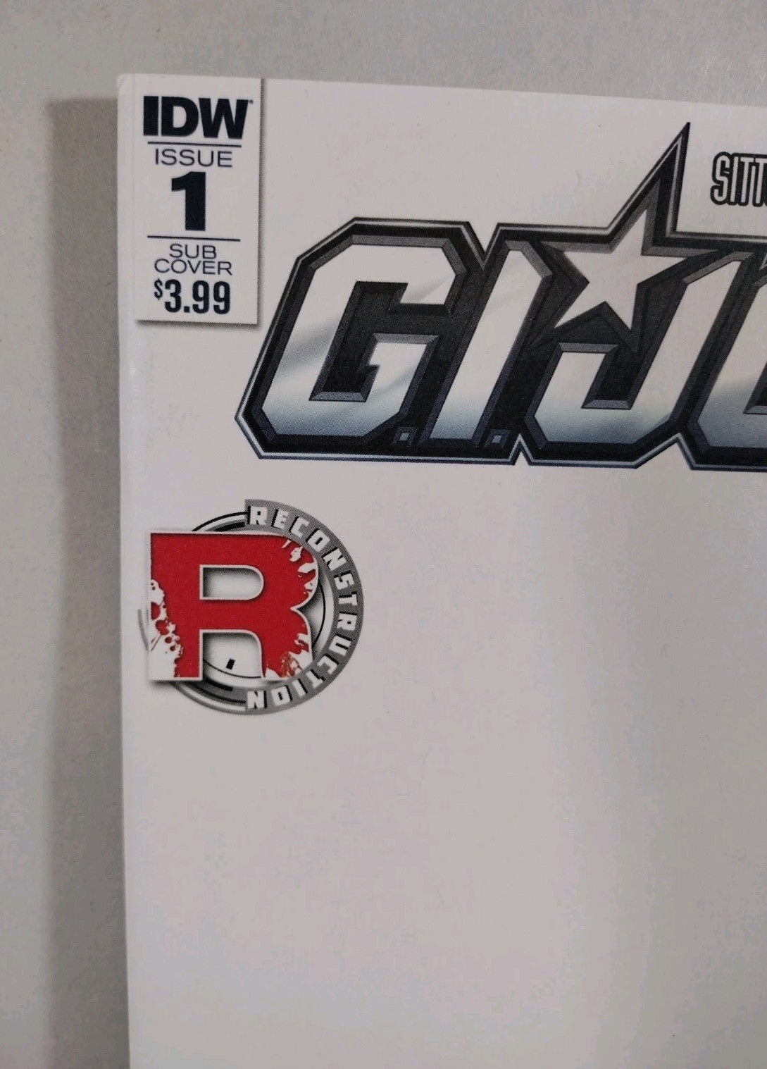 GI Joe #1 (2016) IDW Blank Sketch Variant Cover Comic Reconstruction New NM