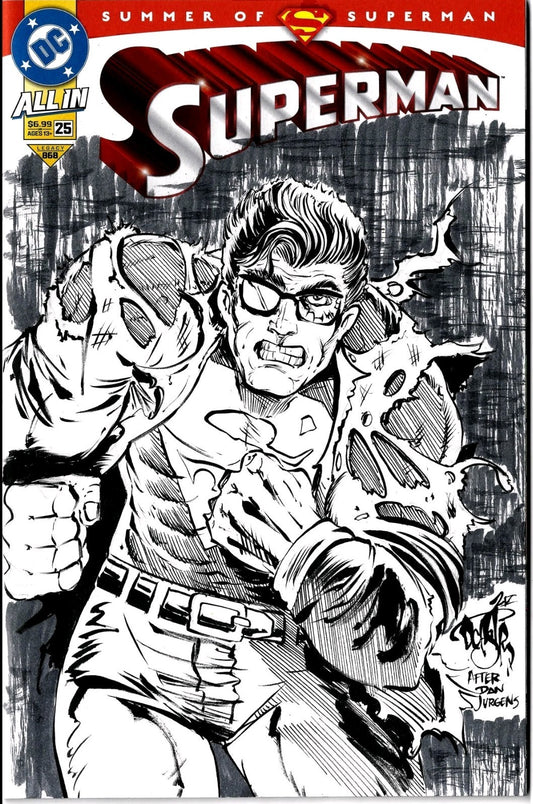 Superman #25 (2025) DC Comic Sketch Variant Cover W Original Dave Castr Art