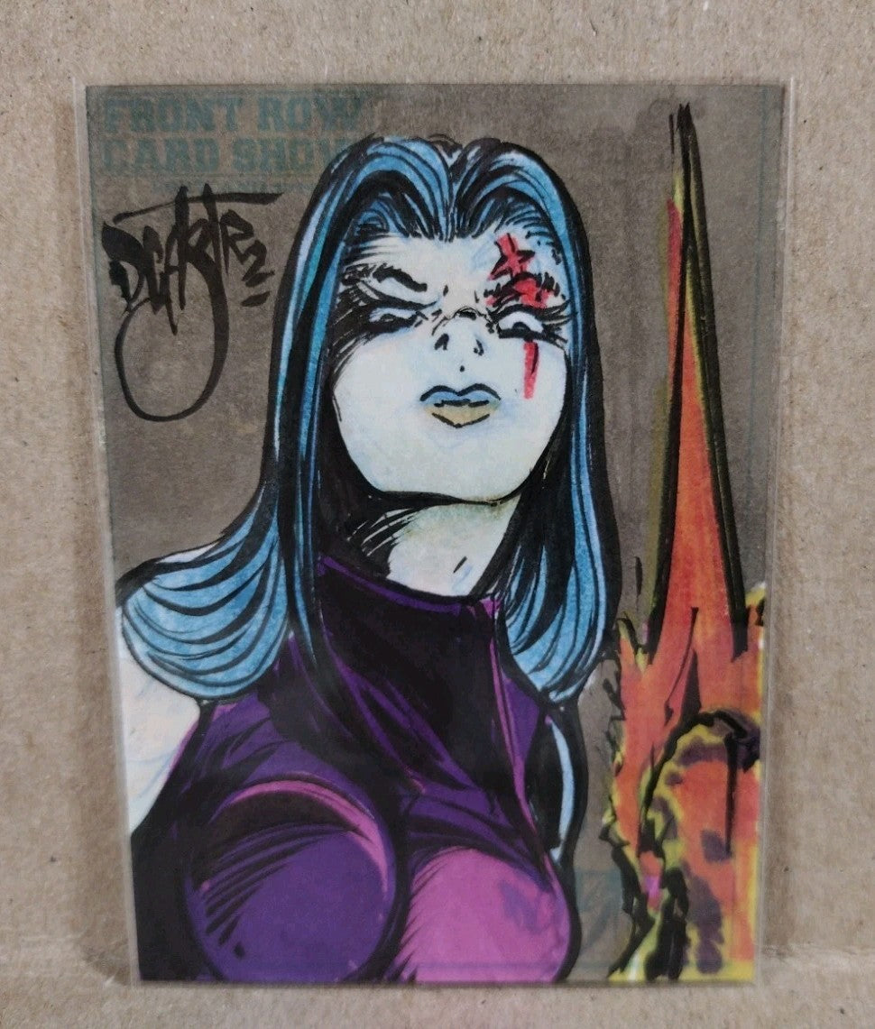 DCastr 2025 Front Row Card Show Exclusive Sketch Card W Original Psylocke Art