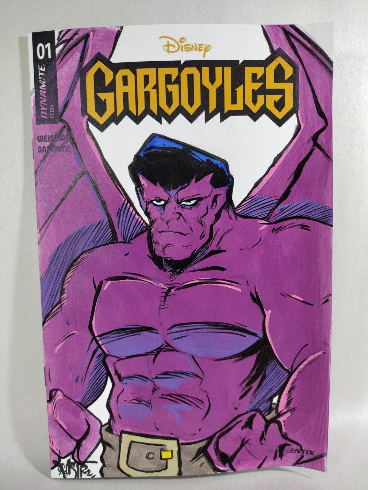 GARGOYLES 1 (2026) Sketch Cover Dynamite Comic w Goliath Original Dave Castr Art