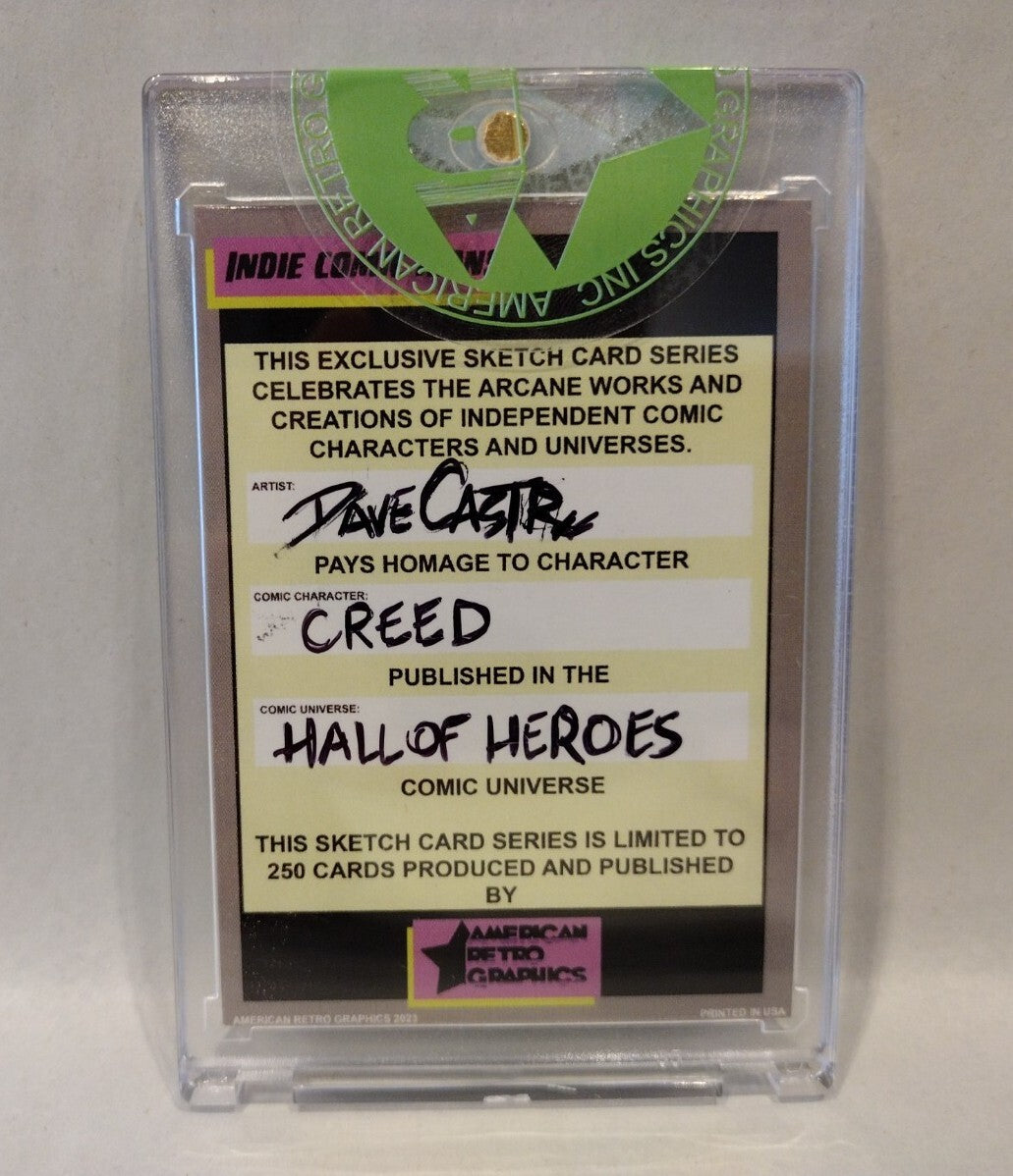 Indie Comic Icons Sketch Card w Original Creed Art DCastr (2023) ARG Sealed