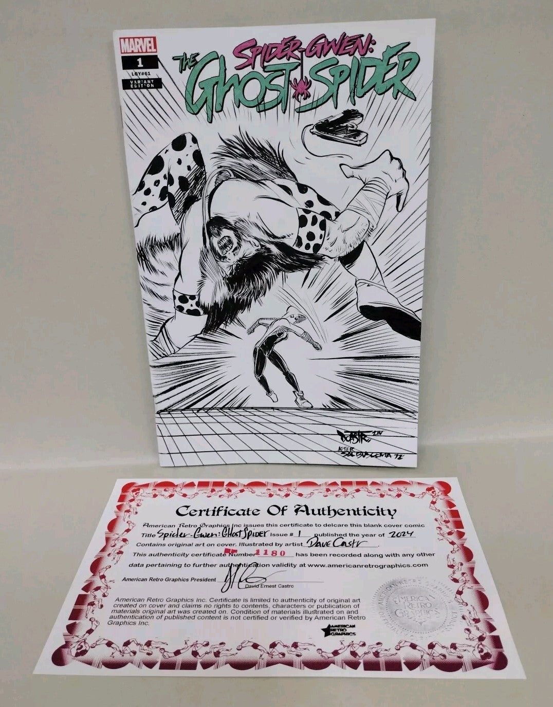 Spider-Gwen Ghost Spider #1 (2024) Marvel Sketch Var Comic W Original DCastr Art