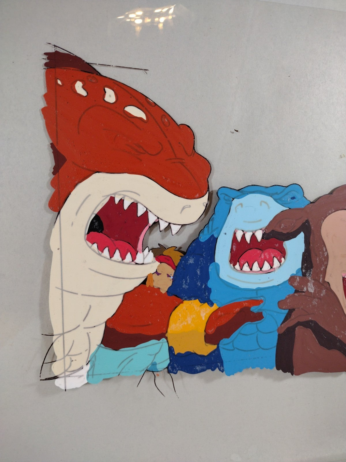 Street Sharks 1996 Original Animation Production Cel Slammu Streex Jab & Bends