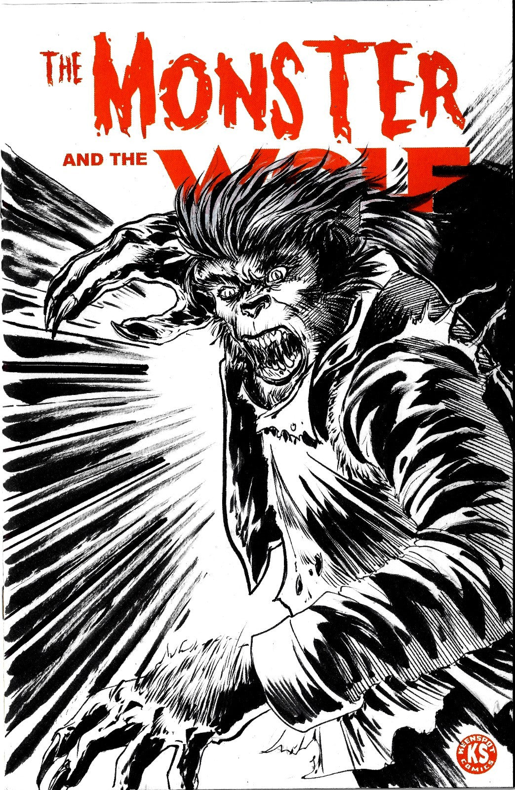 Monster And The Wolf #1 (2025) Keenspot Sketch Cover Comic W Original DCastr Art