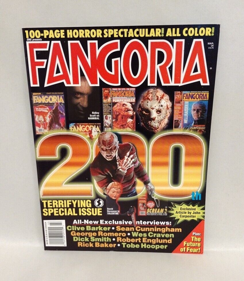 Fangoria Magazine #200 (2001) Freddy Krueger 100 Page Special 90s Horror History