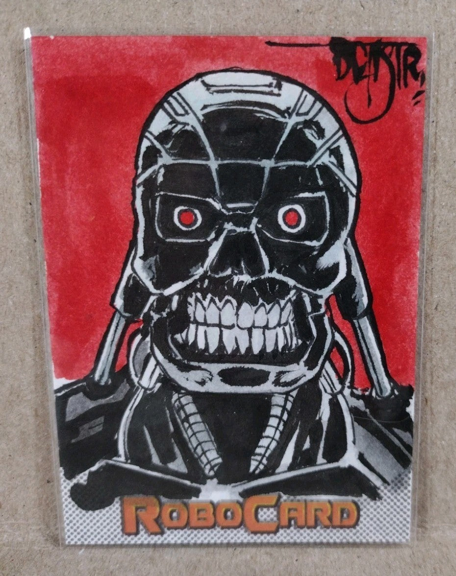 Robocard (2026) ARG Sketch Card W Original Dave Castr Terminator T-800 Art