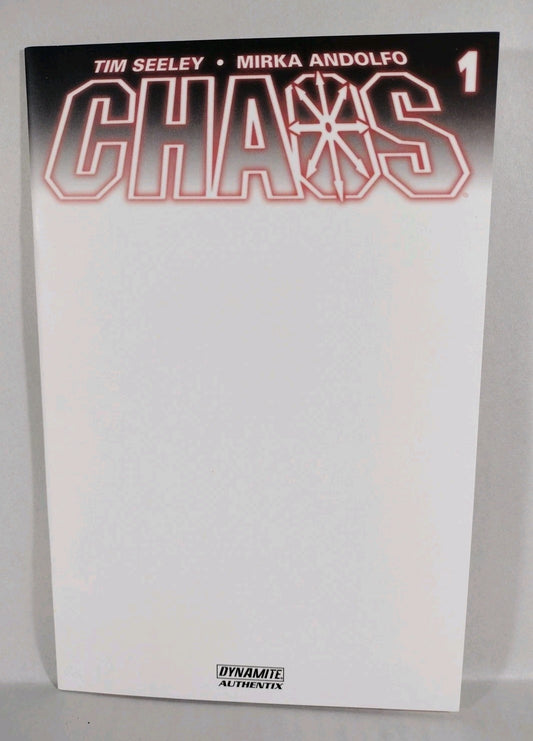 Chaos #1 (2014) Dynamite Blank Sketch Authentix Variant Cover Comic NM