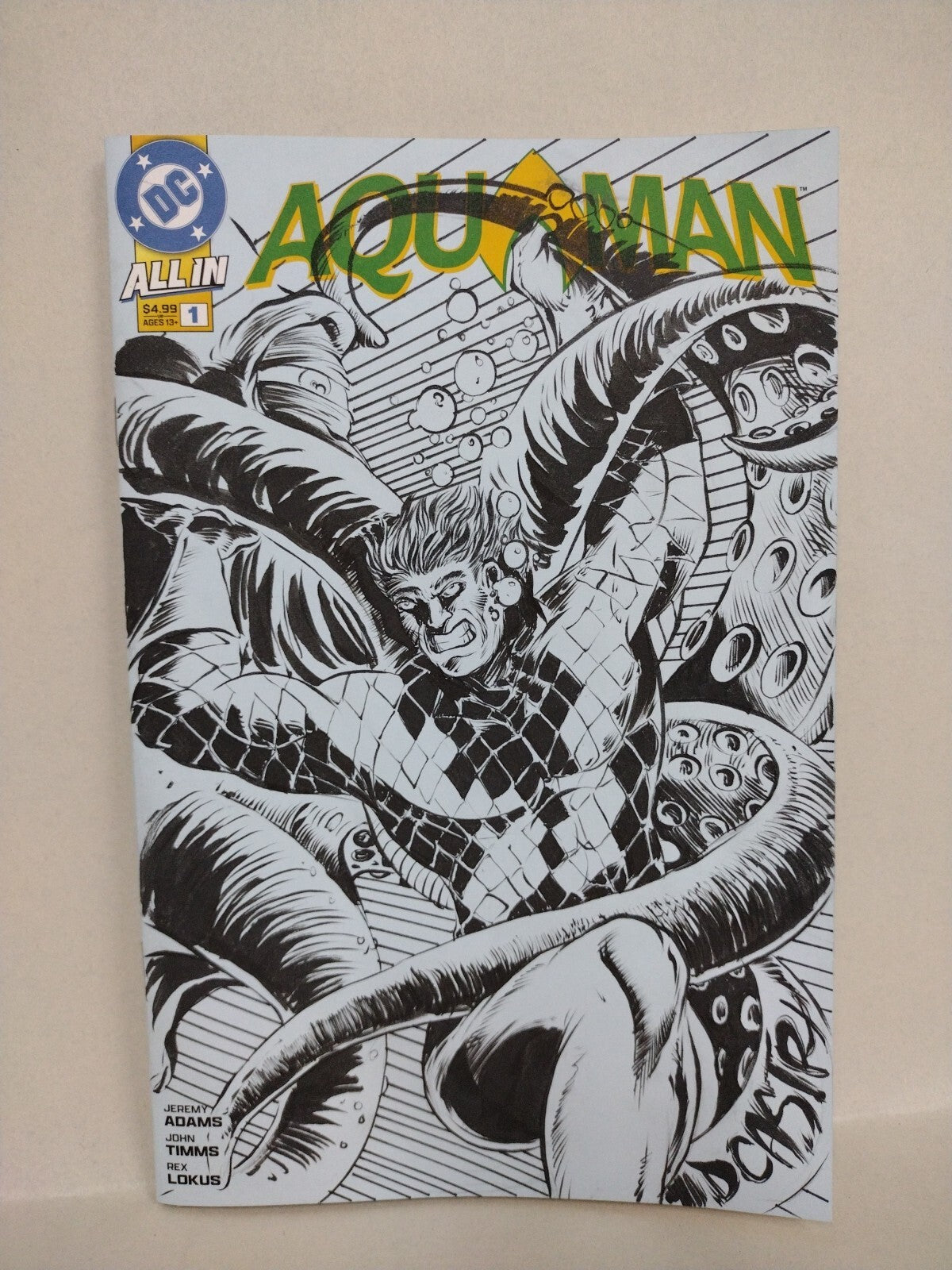 Aquaman 1 (2025) DC Comic Sketch Variant Cover W Original Dave Castr Art