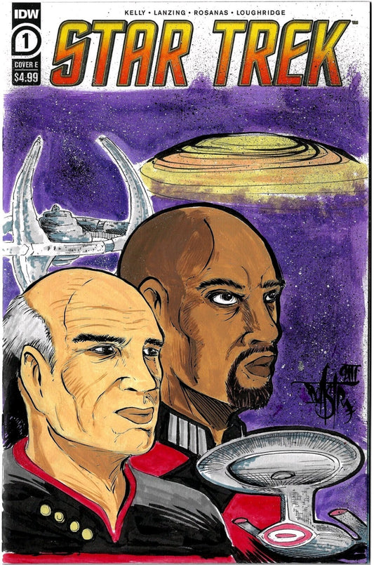 Star Trek #1 (2022) IDW Sketch Cover Variant Comic W Original Dave Castr Art