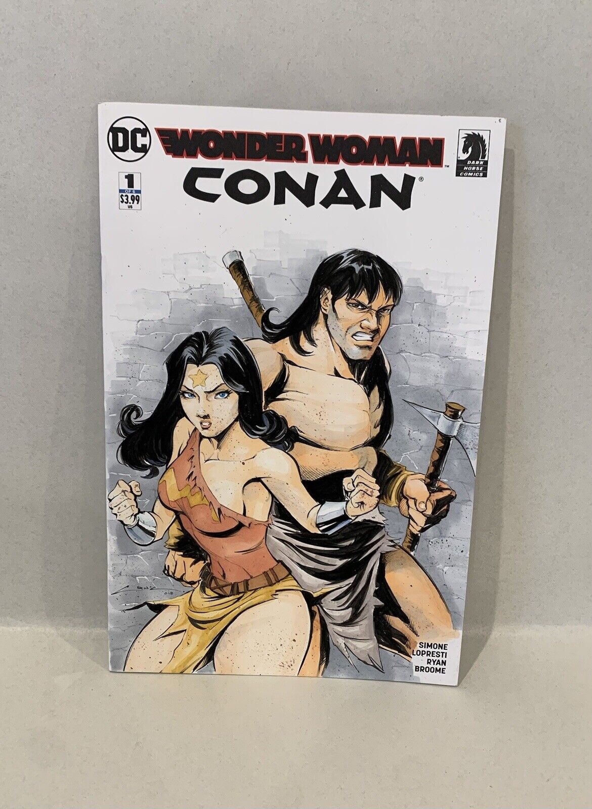 WONDER WOMAN CONAN #1 Blank Cover Variant Comic w Original ANDRES F. CRUZ Art