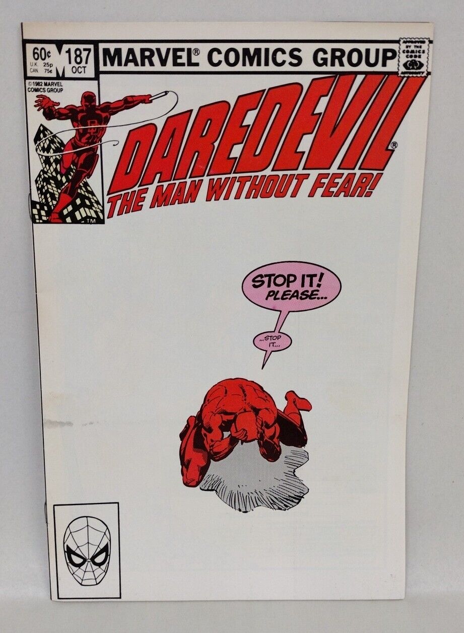 Daredevil (1982) Marvel Comic Lot Set #185 186 187 188 Frank Miller Black Widow