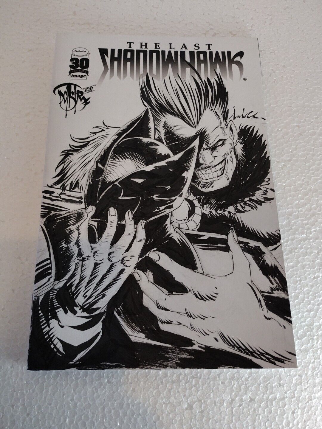 THE LAST SHADOWHAWK #1 Blank Cover Variant Image Comic w Original DCastr Art COA