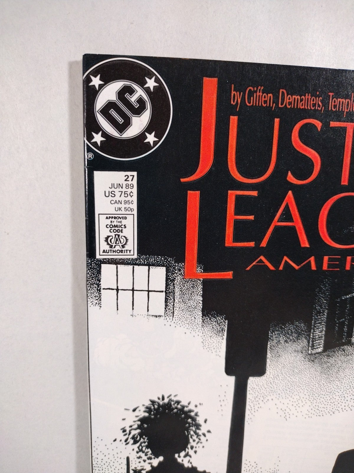 Justice League America 27 (1989) DC Comic Amanda Waller Exorcist Homage Cover NM