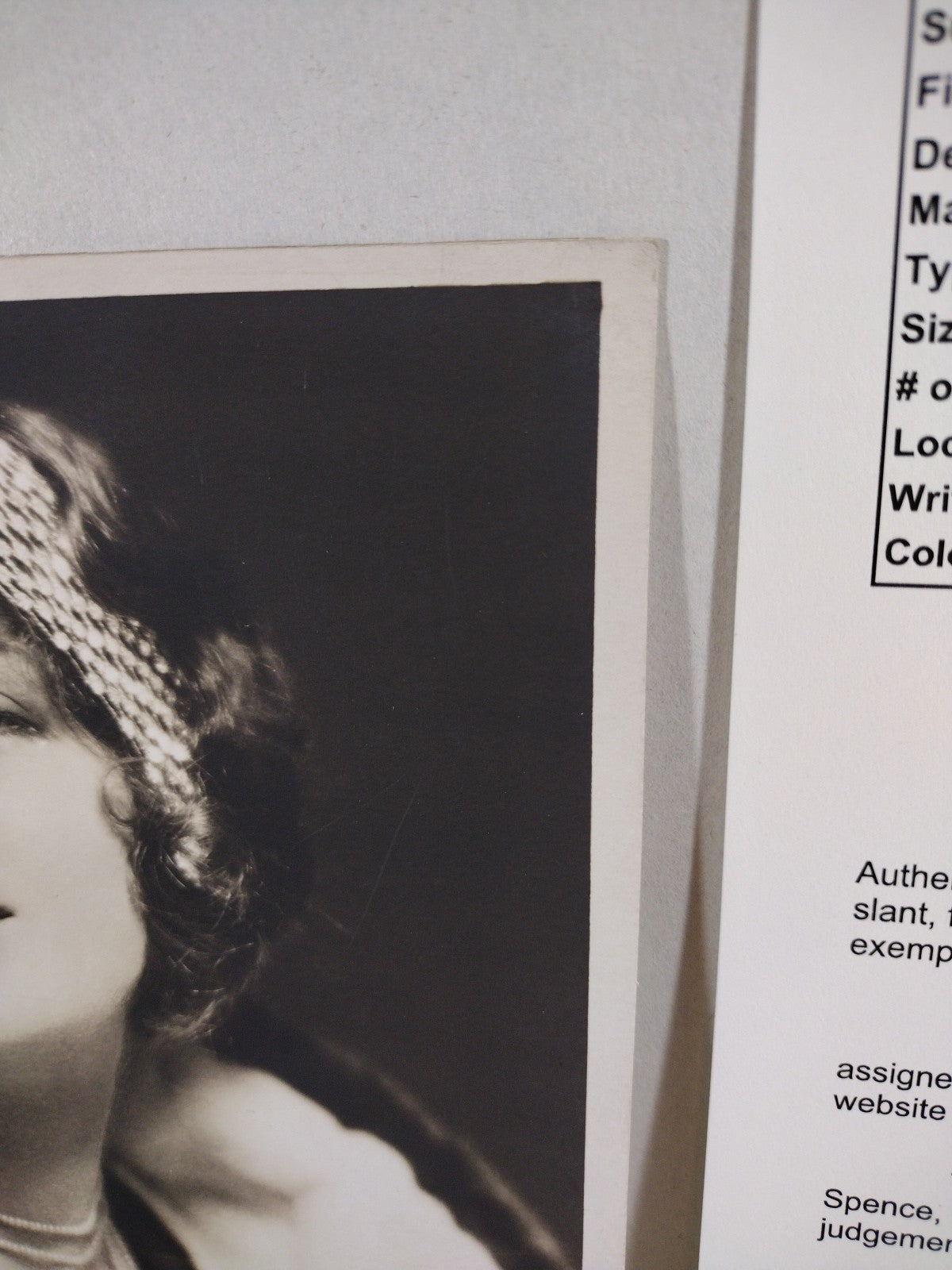 Norma Shearer Silver Screen Actress 6 X 9" Sepia Photo Signed W JSA COA